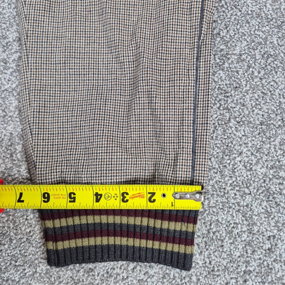 Ice Iceberg Gilmar Jogger Pants Mens 34 Brown Houndstooth Made in Italy - Picture 11 of 13
